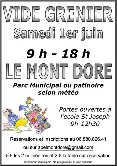 Affiche pour le vide grenier