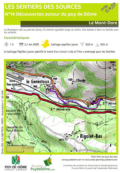 Balade familiale courte le long des sources chaudes locales