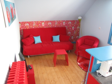 Het zitgedeelte van ons appartement Puy de l'Angle
