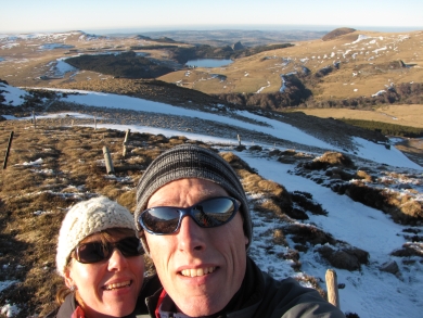 Op de Route des Crêtes met uitzicht op het Lac du Guéry