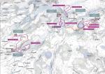 Pistekaart sneeuwschoenwandelen Sancy Sud