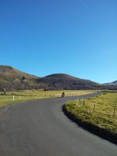 Motorcyclist on the Col de la Croix Saint Robert