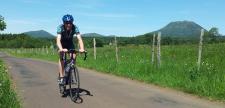 Erwin avec le Puy de Dôme sur l'arrière-plan