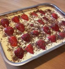 Tiramisu fraise-orange estivale